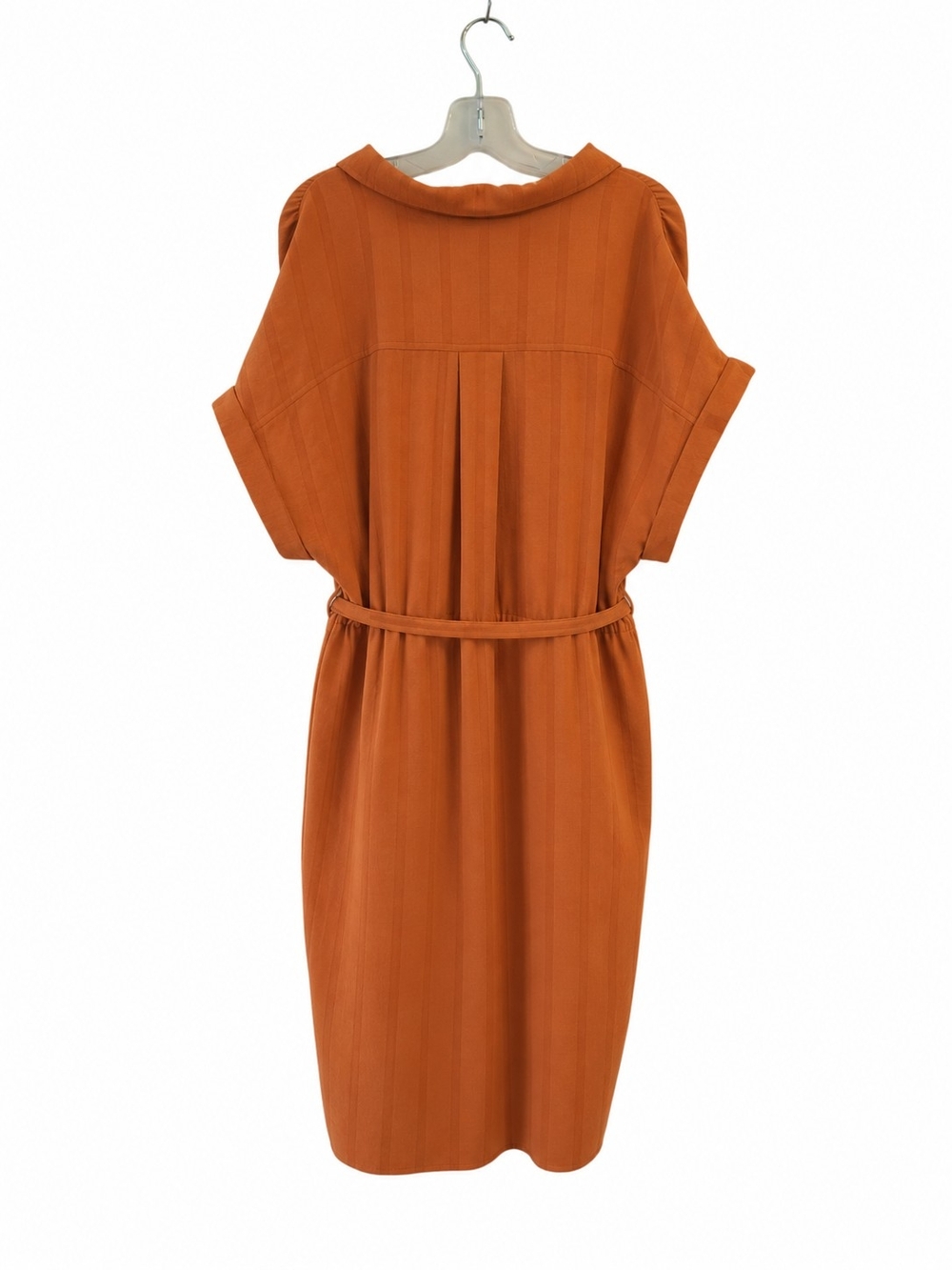 J Crew Rust Button-Front Shirt Dress with Tie Waist - Picture 4 of 7